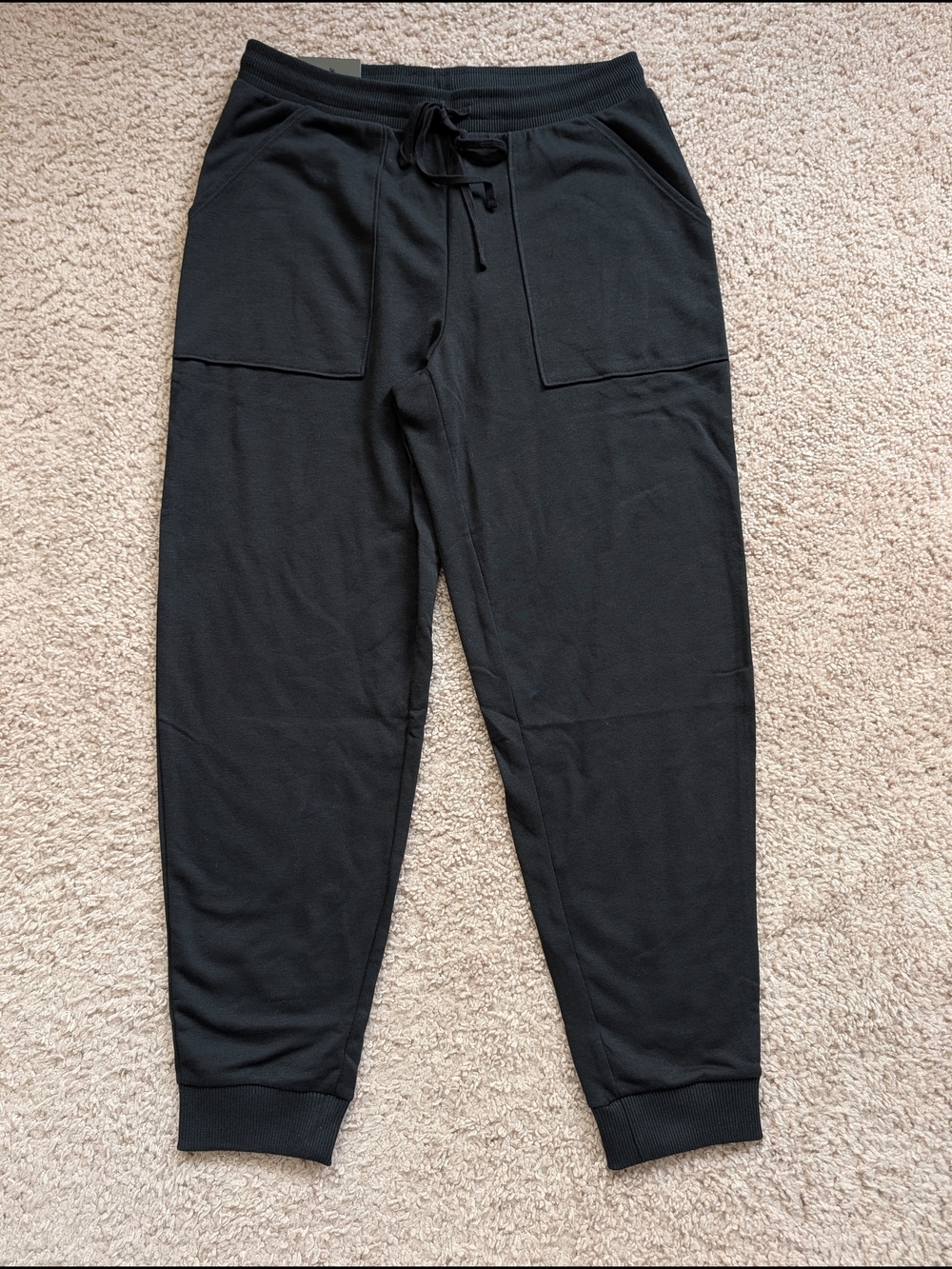 Banana Republic Womens Black French Terry Utility Jogger Pants NWT Size Medium